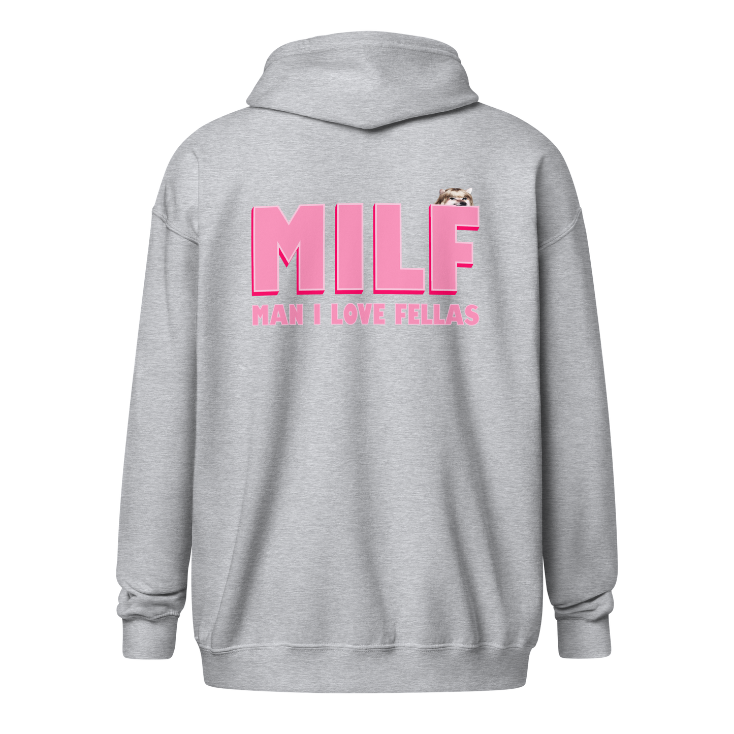 NAFO Man I Love Fellas (MILF) Zip Up Hoodie