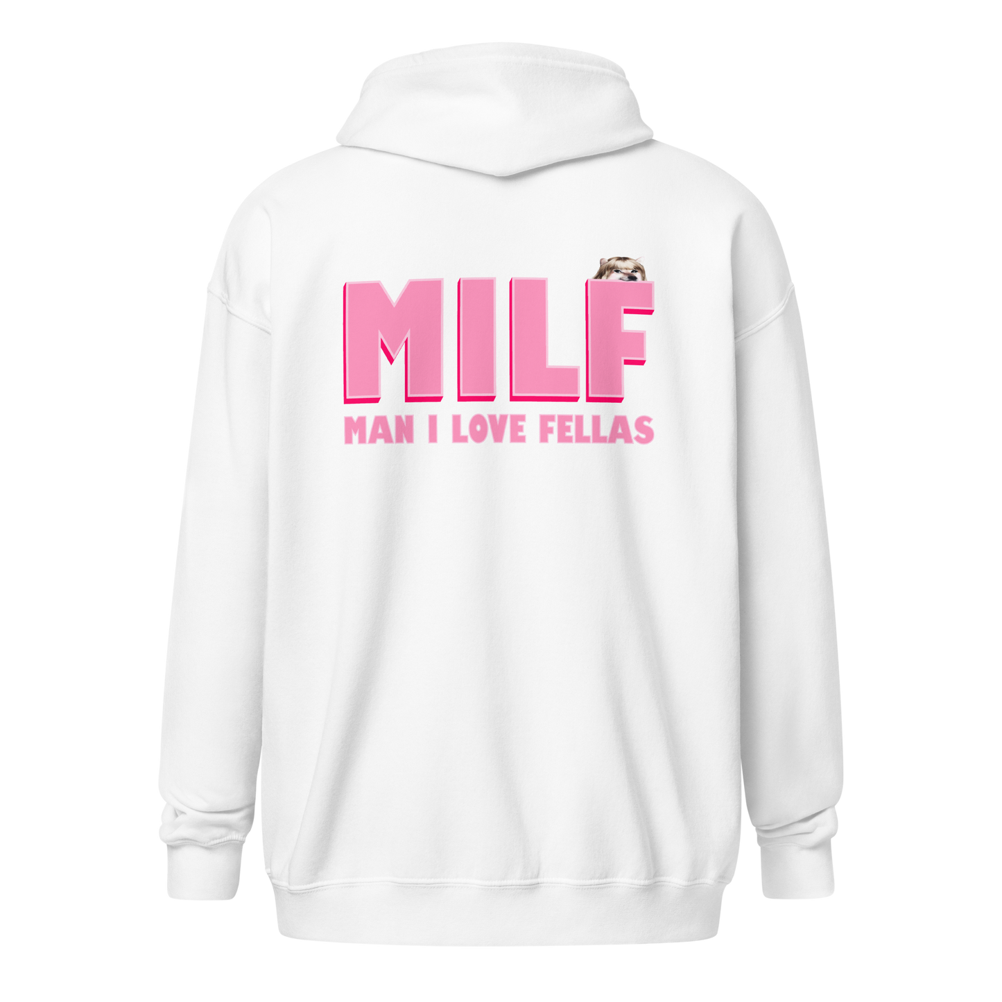 NAFO Man I Love Fellas (MILF) Zip Up Hoodie