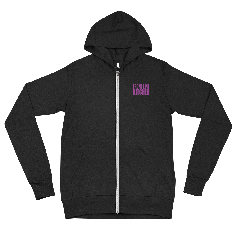 NAFO Front Line Kitchen Babusia Logo Zip Hoodie