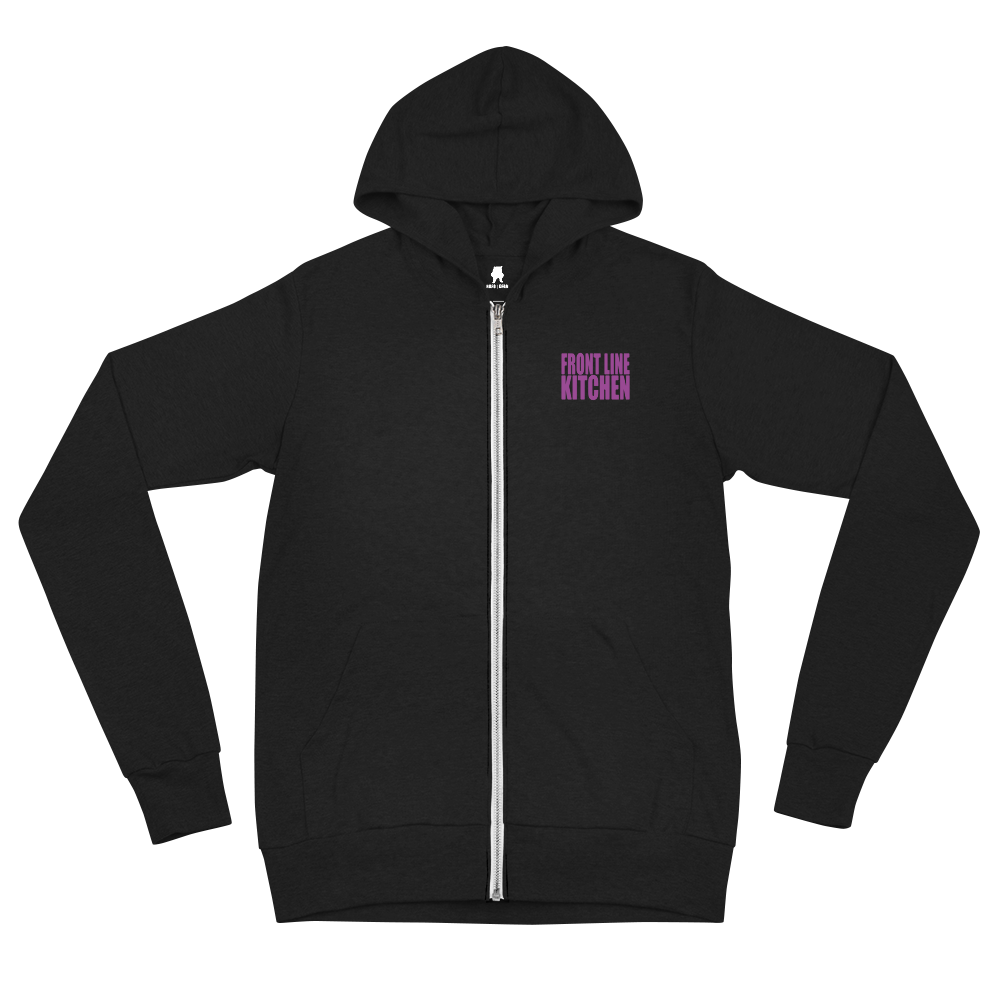 NAFO Front Line Kitchen Babusia Logo Zip Hoodie
