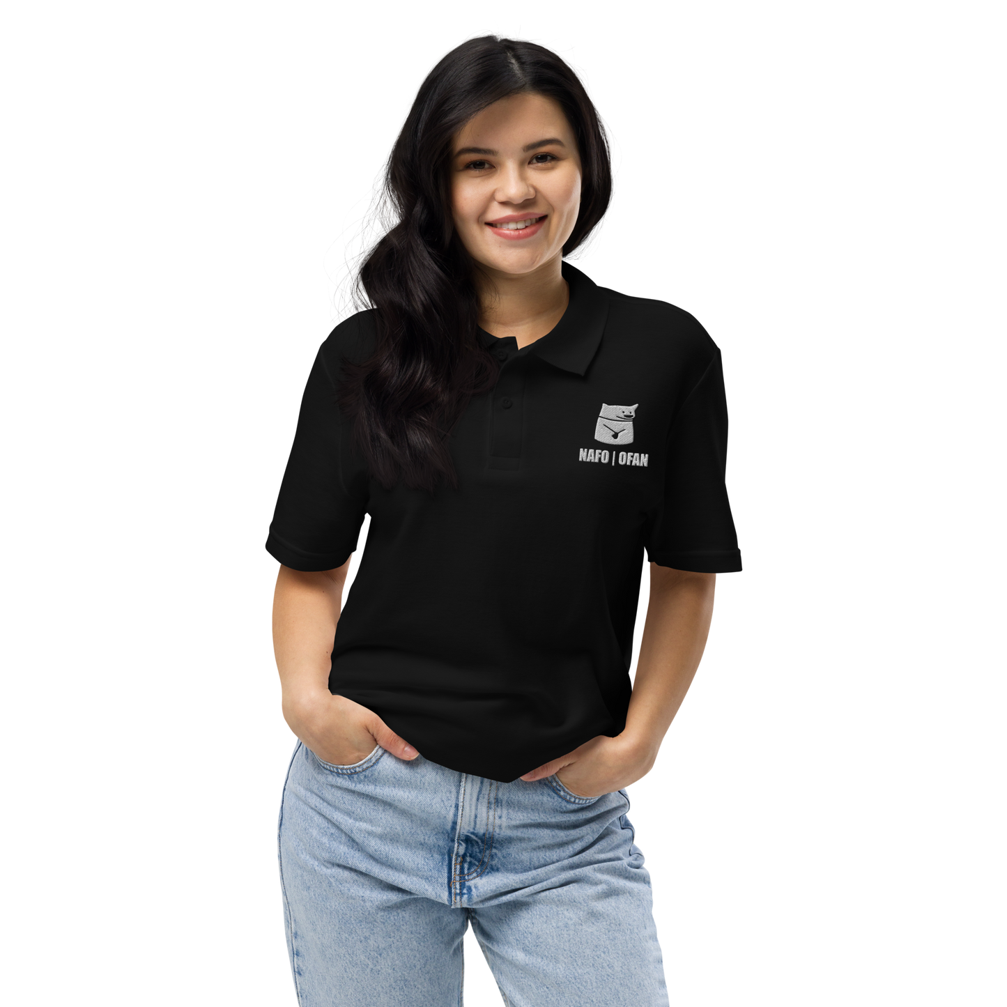 NAFO Fella Sock Character Embroidered Polo Shirt