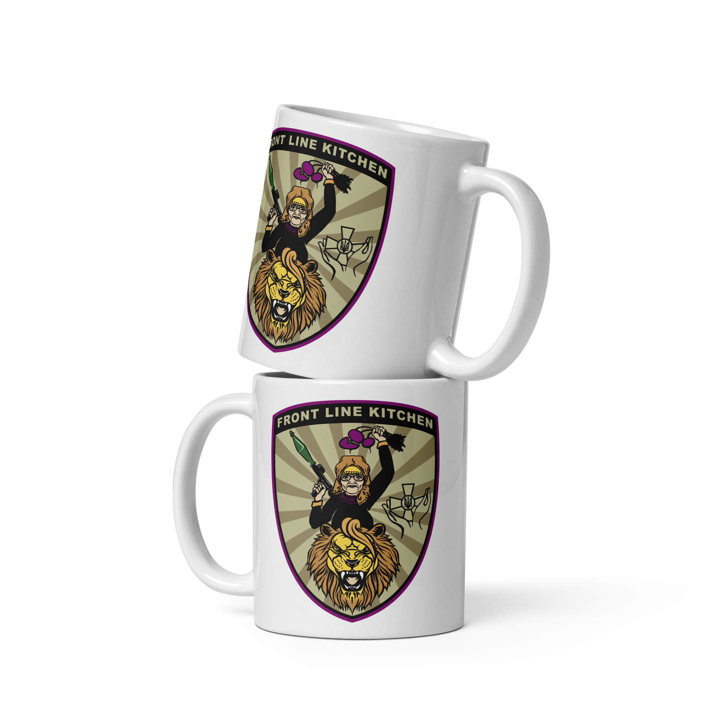 NAFO Front Line Kitchen Babusia Logo Mug
