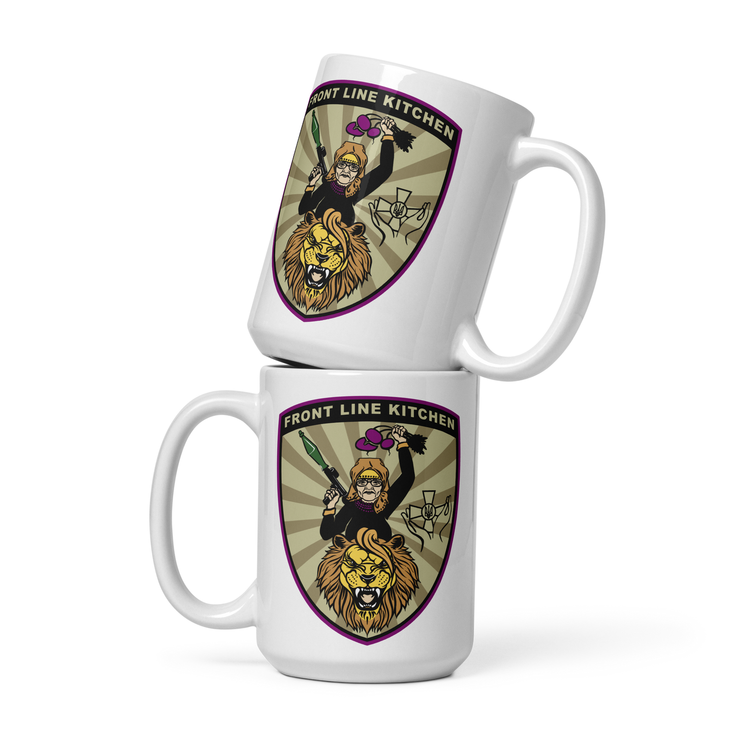 NAFO Front Line Kitchen Babusia Logo Mug