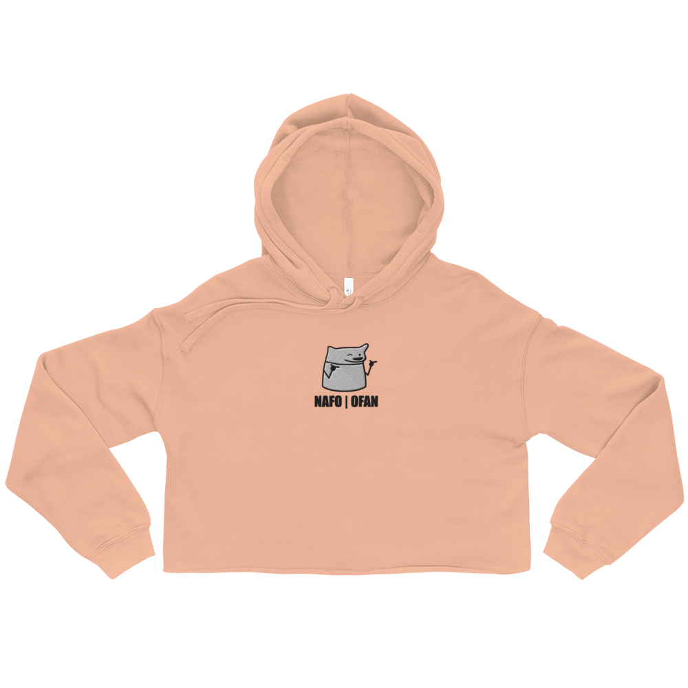 NAFO Embroidered Fella Sock Character Crop Hoodie