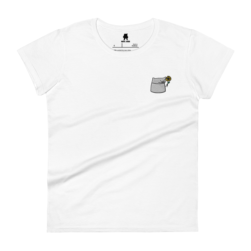 NAFO Embroidered Fella Sock Character Women's T-shirt