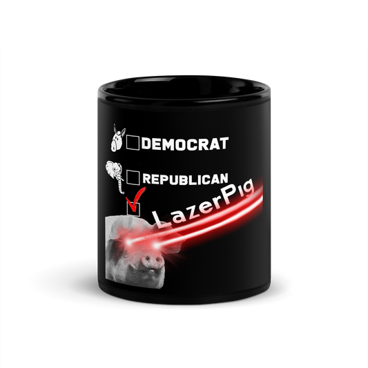 Vote LazerPig Black Mug (US Only)