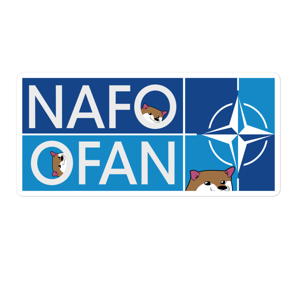 NAFO OFAN Classic Sticker North Atlantic Fella Organization NAFO OFAN Classic Sticker North Atlantic Fella Organization