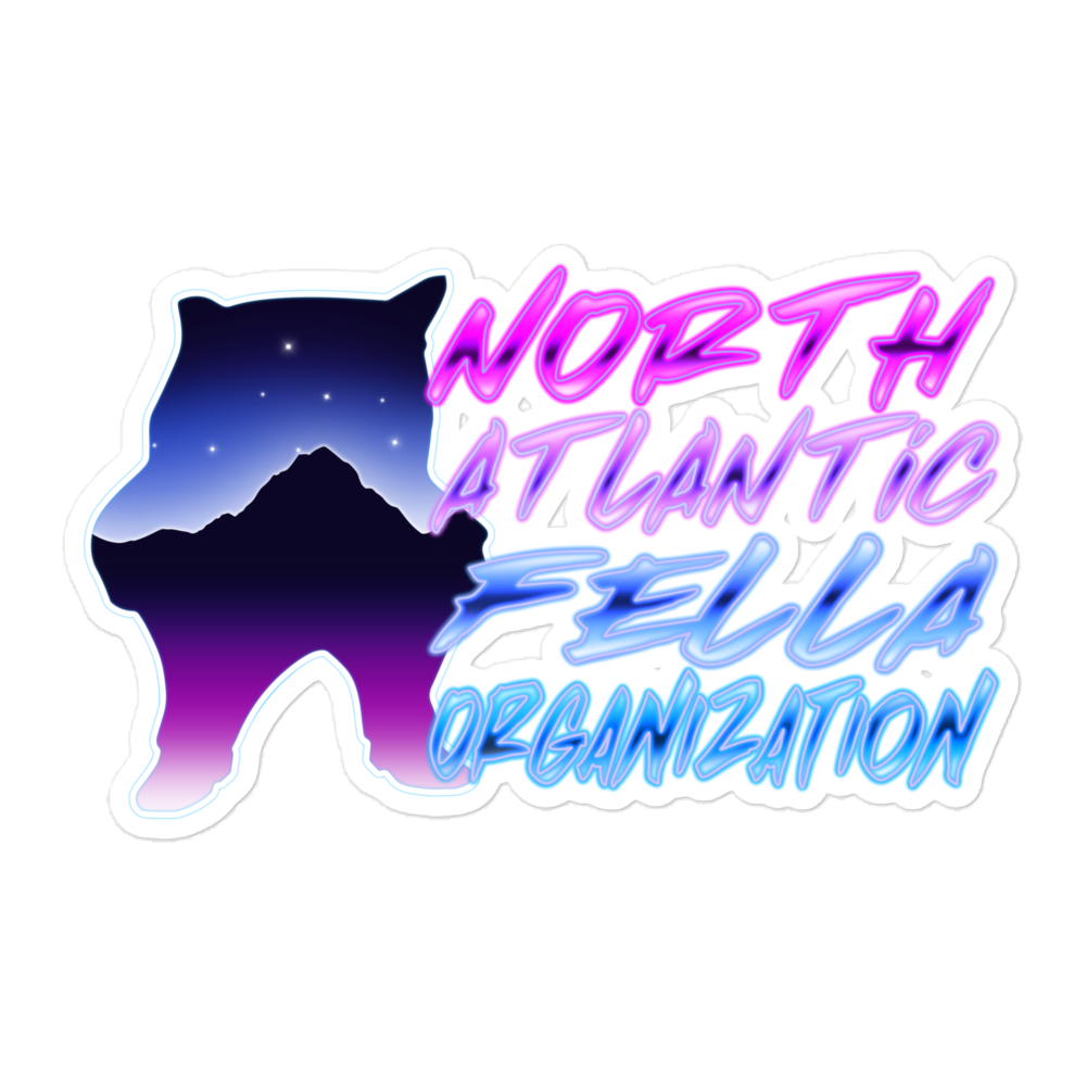 NAFO Neon Mountain Range Sticker