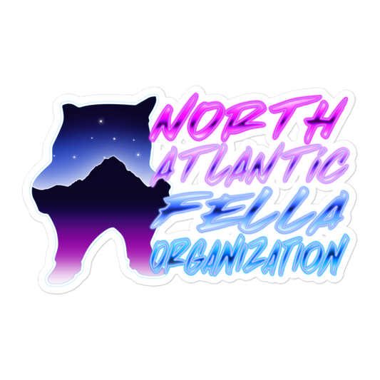 NAFO Neon Mountain Range Sticker