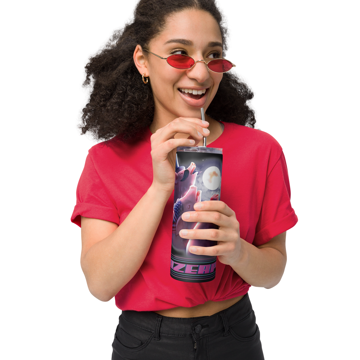LazerPig Three Pig Moon Tumbler