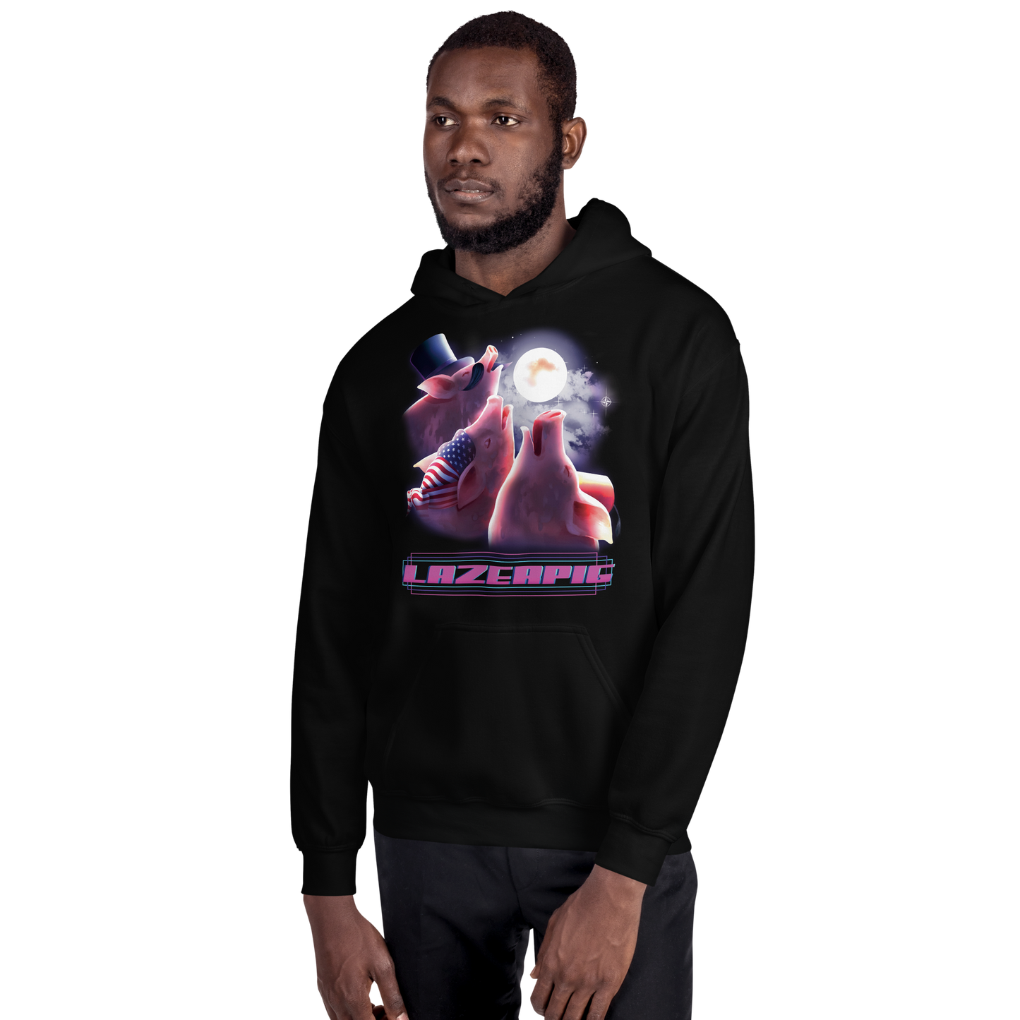 LazerPig Three Pig Moon Hoodie