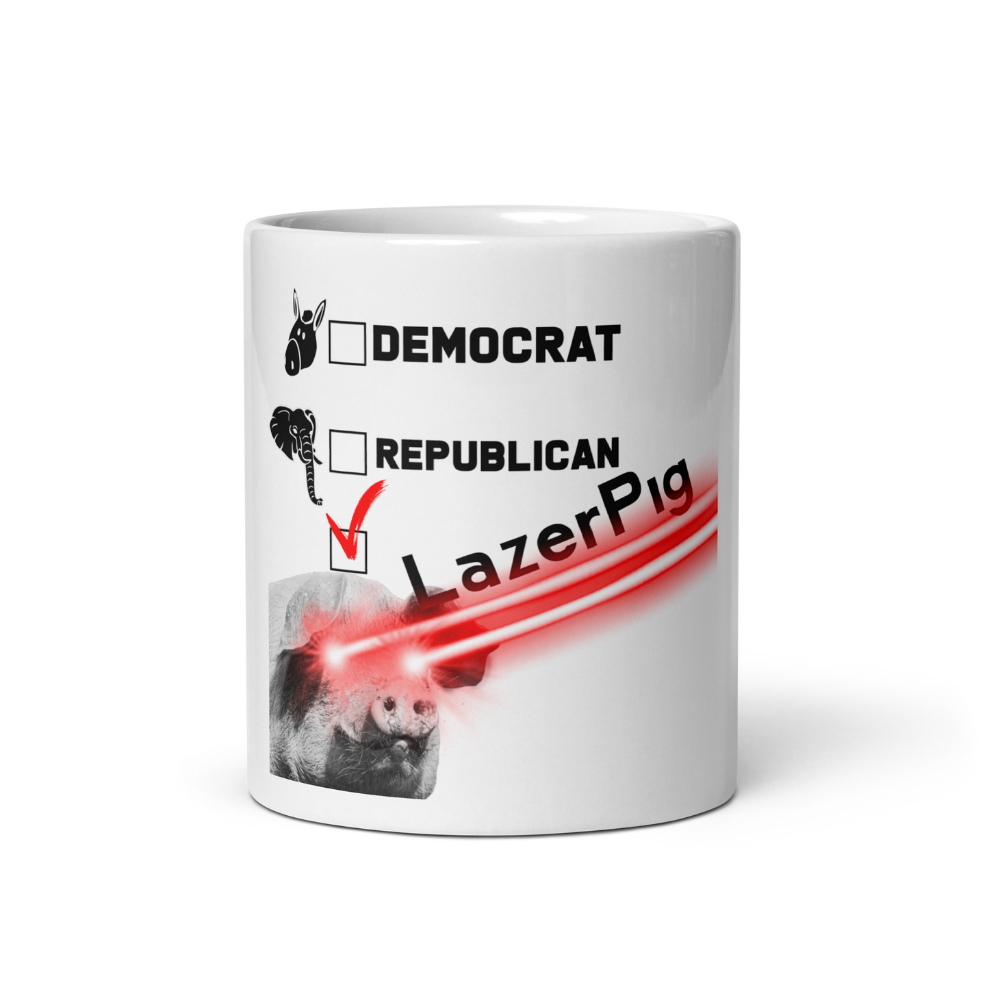 Vote LazerPig White Mug (Worldwide)