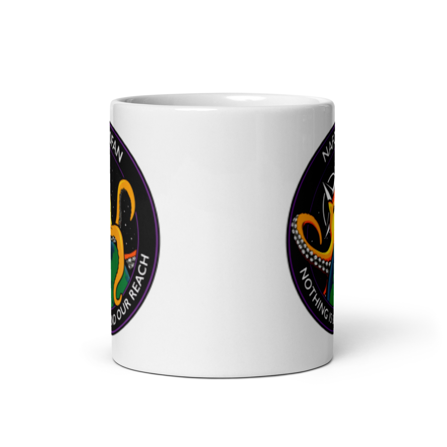 NAFO Nothing is Beyond Our Reach White Mug