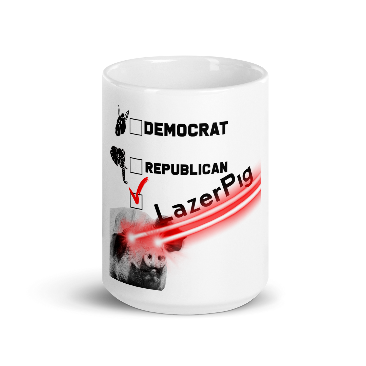 Vote LazerPig White Mug (Worldwide)