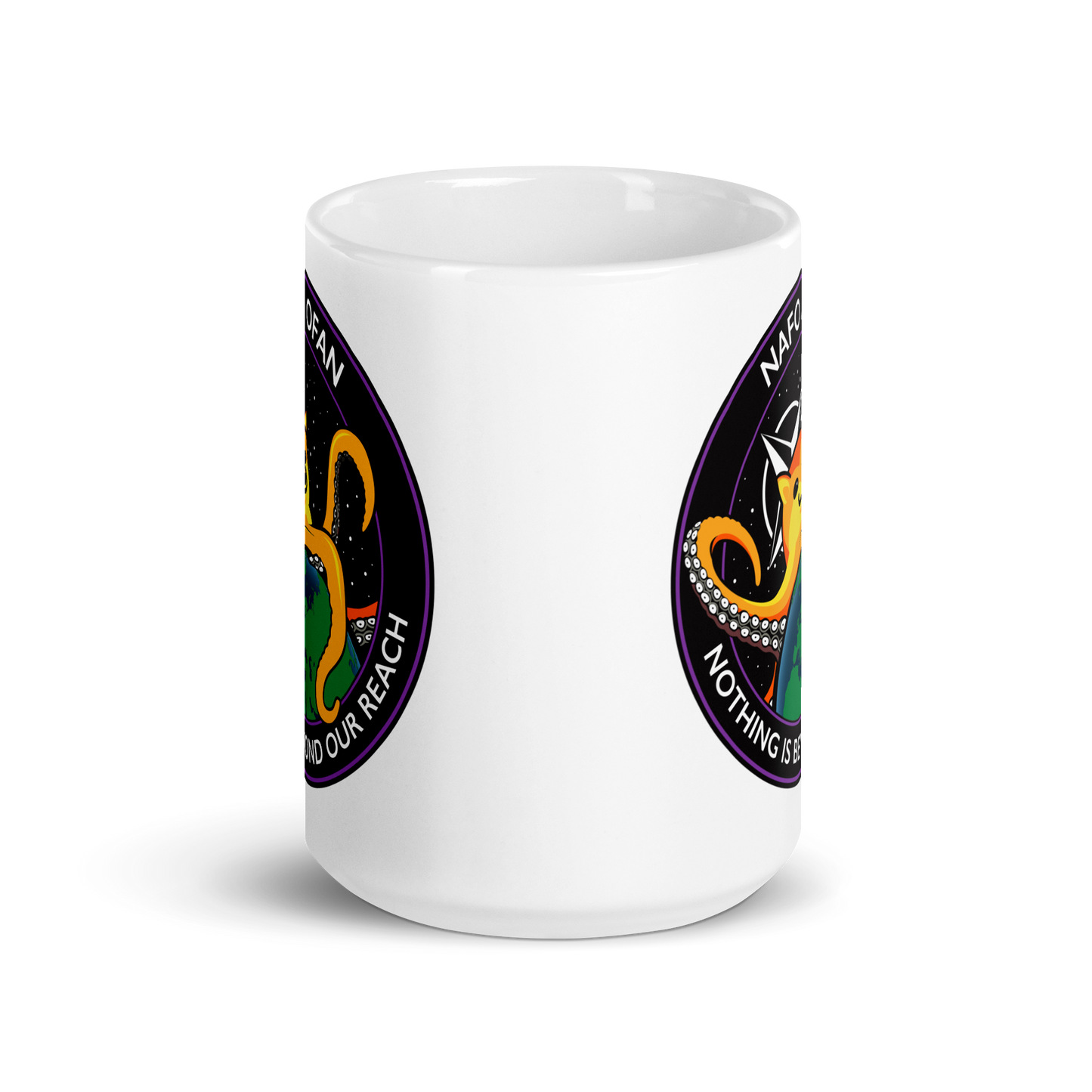NAFO Nothing is Beyond Our Reach White Mug