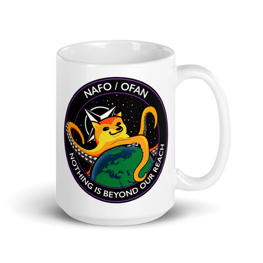 NAFO Nothing is Beyond Our Reach White Mug
