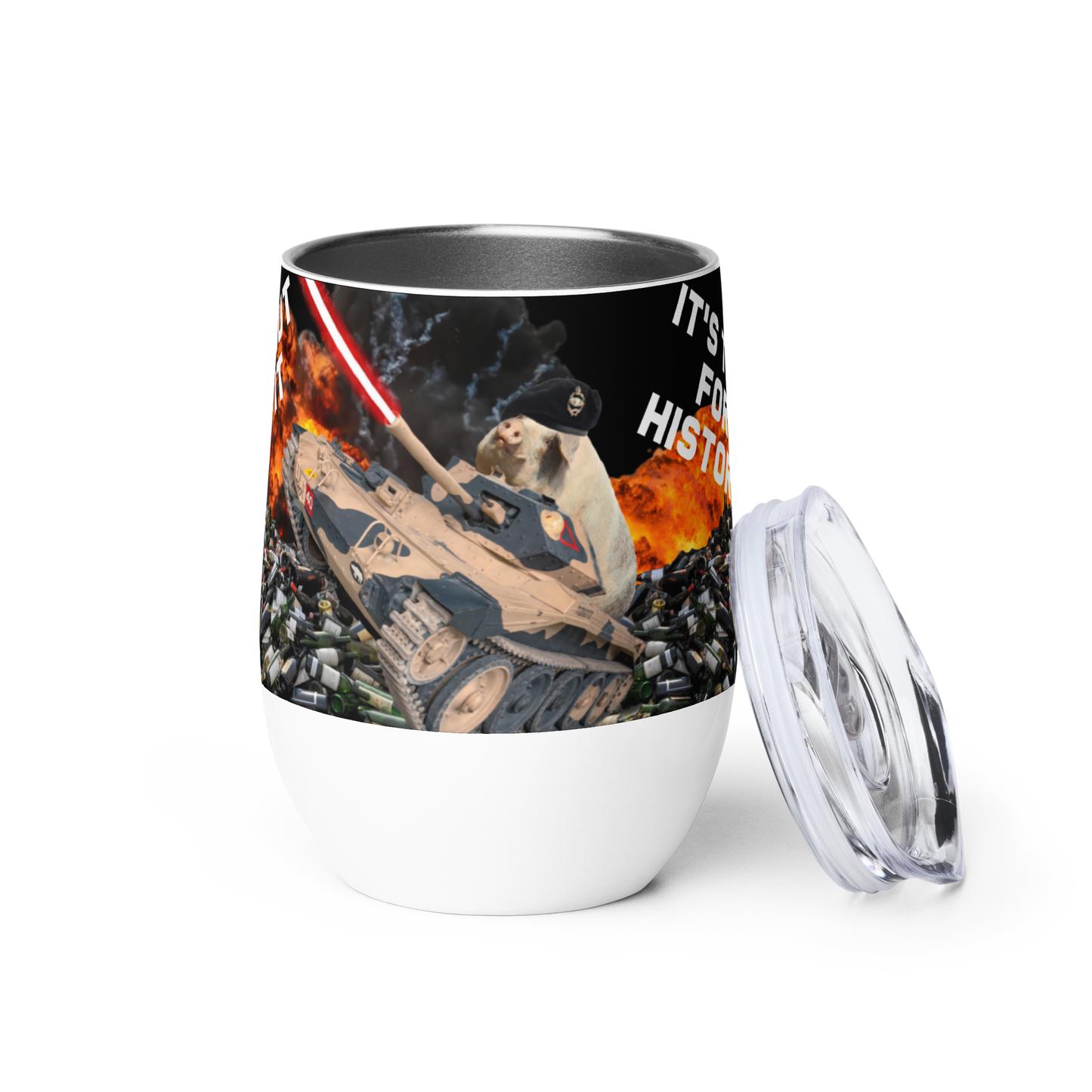 LazerPig Time for History Wine Tumbler