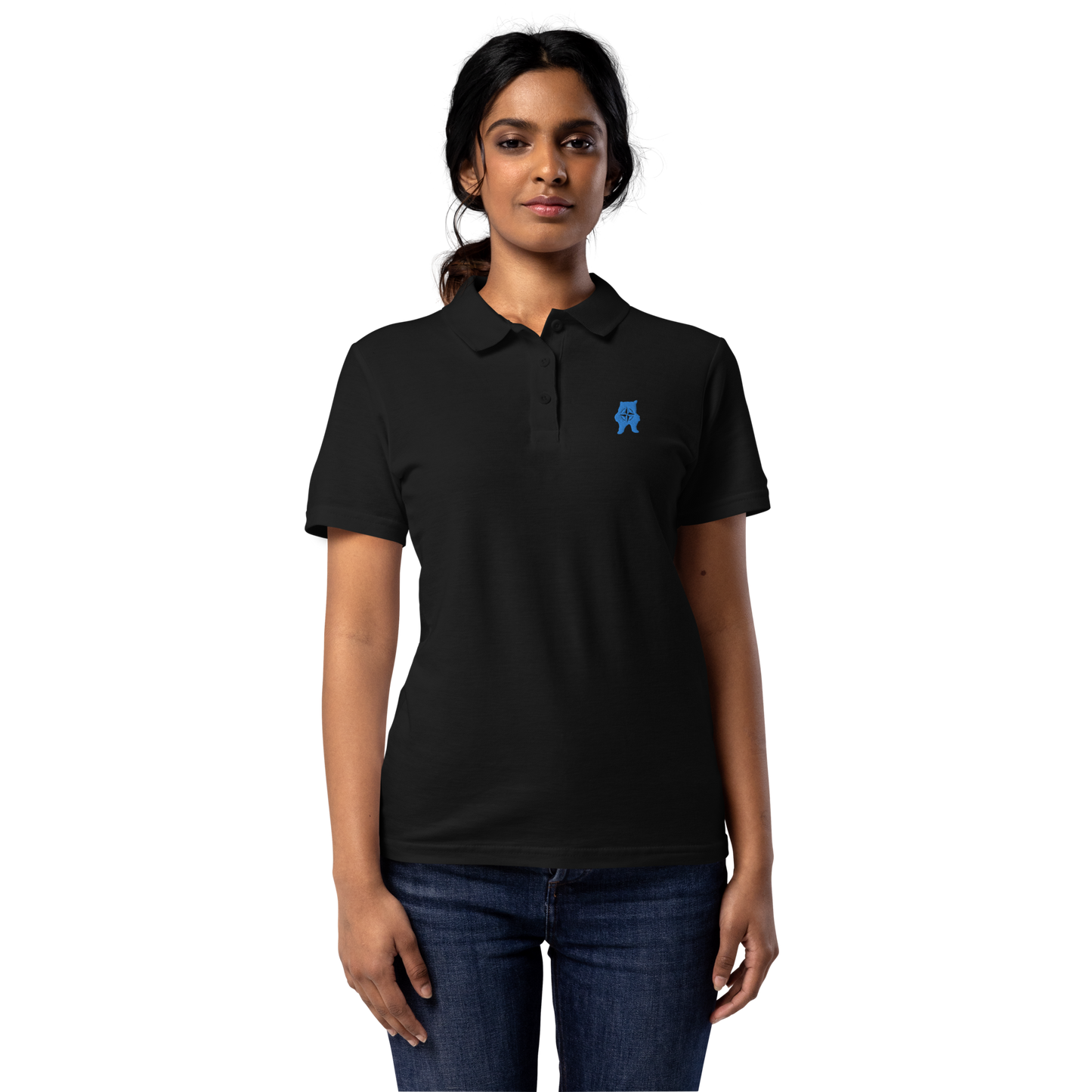 Women's NAFO | OFAN Logo Embroidered Polo Shirt (Clandestine Edition)