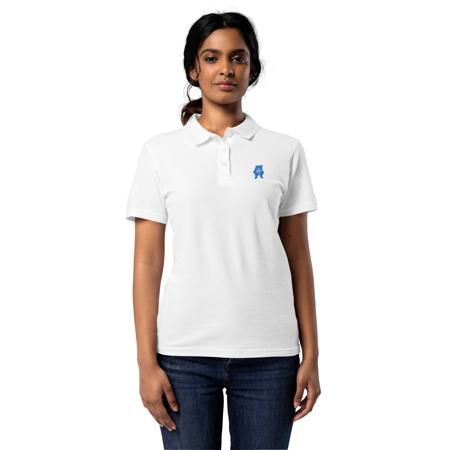 Women's NAFO | OFAN Logo Embroidered Polo Shirt (Clandestine Edition)