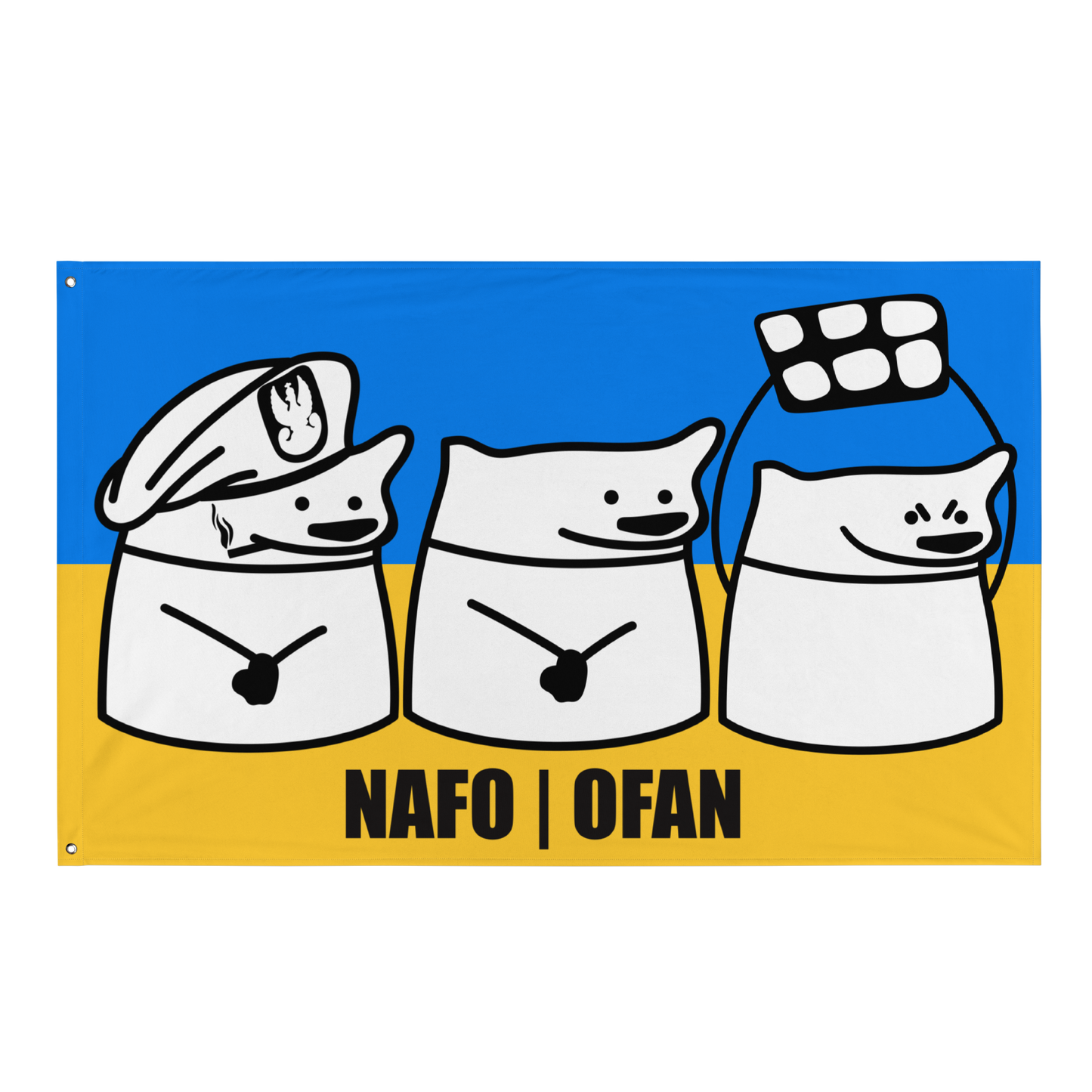 NAFO Fella Sock Character Flag