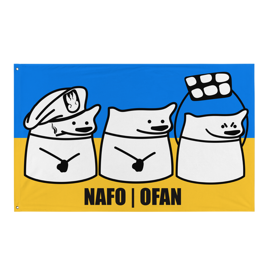 NAFO Fella Sock Character Flag