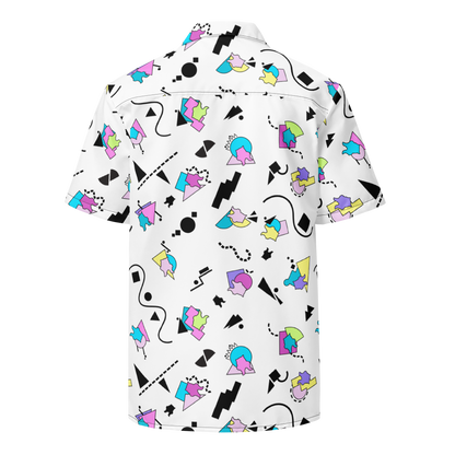 NAFO Retro Button Up Shirt (White)