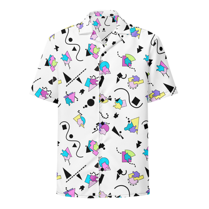 NAFO Retro Button Up Shirt (White)