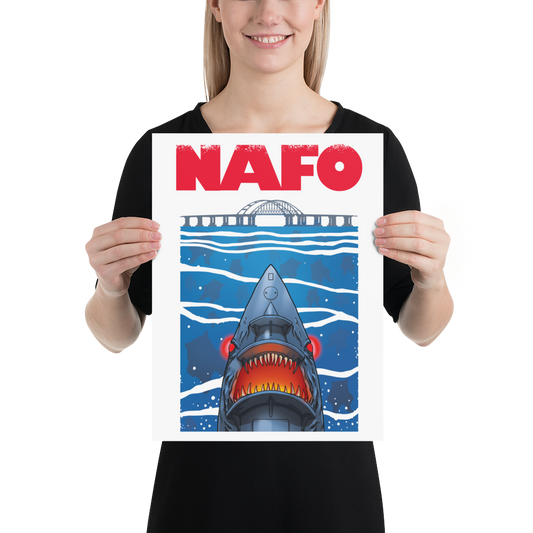 NAFO x Grandpa Yurko Shark Drone Poster