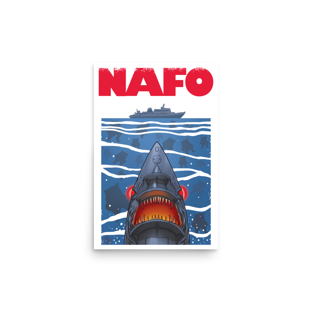 NAFO x Grandpa Yurko Shark Drone Ship Poster