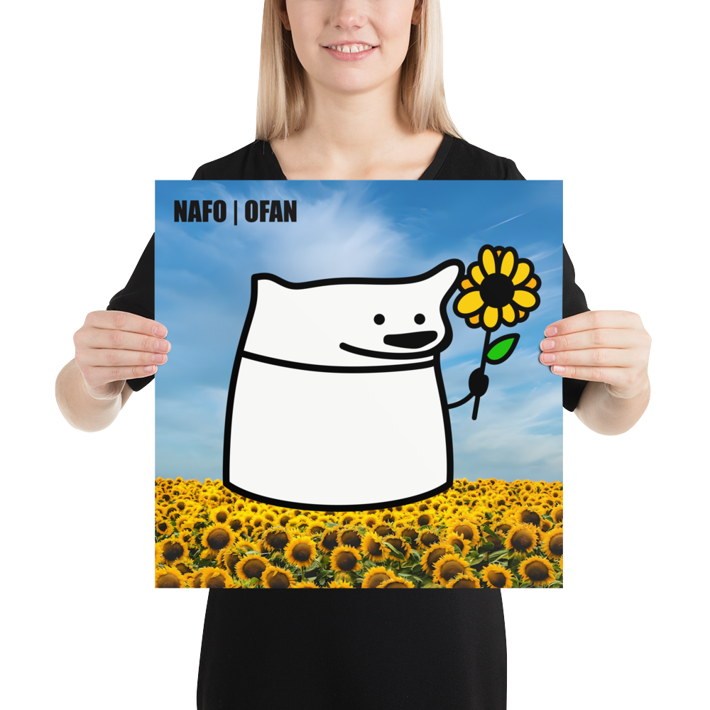NAFO Sunflower Fella Sock Character Poster