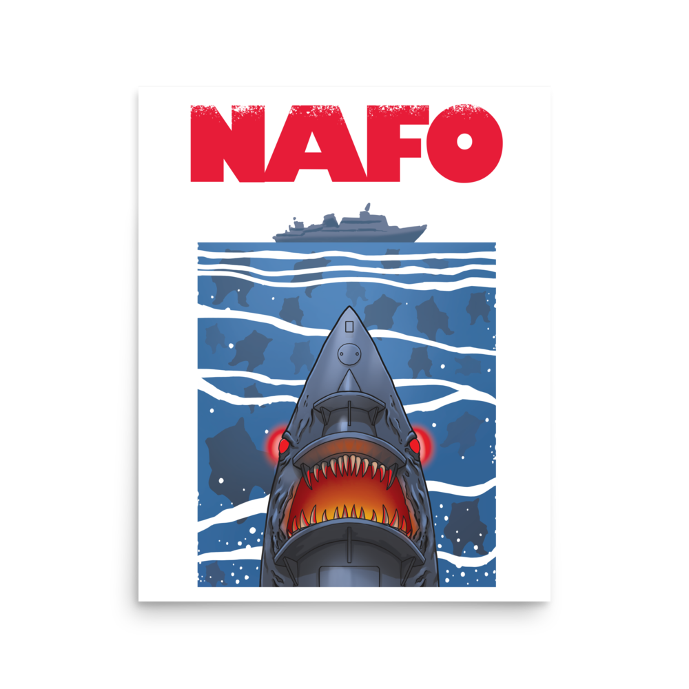NAFO x Grandpa Yurko Shark Drone Ship Poster