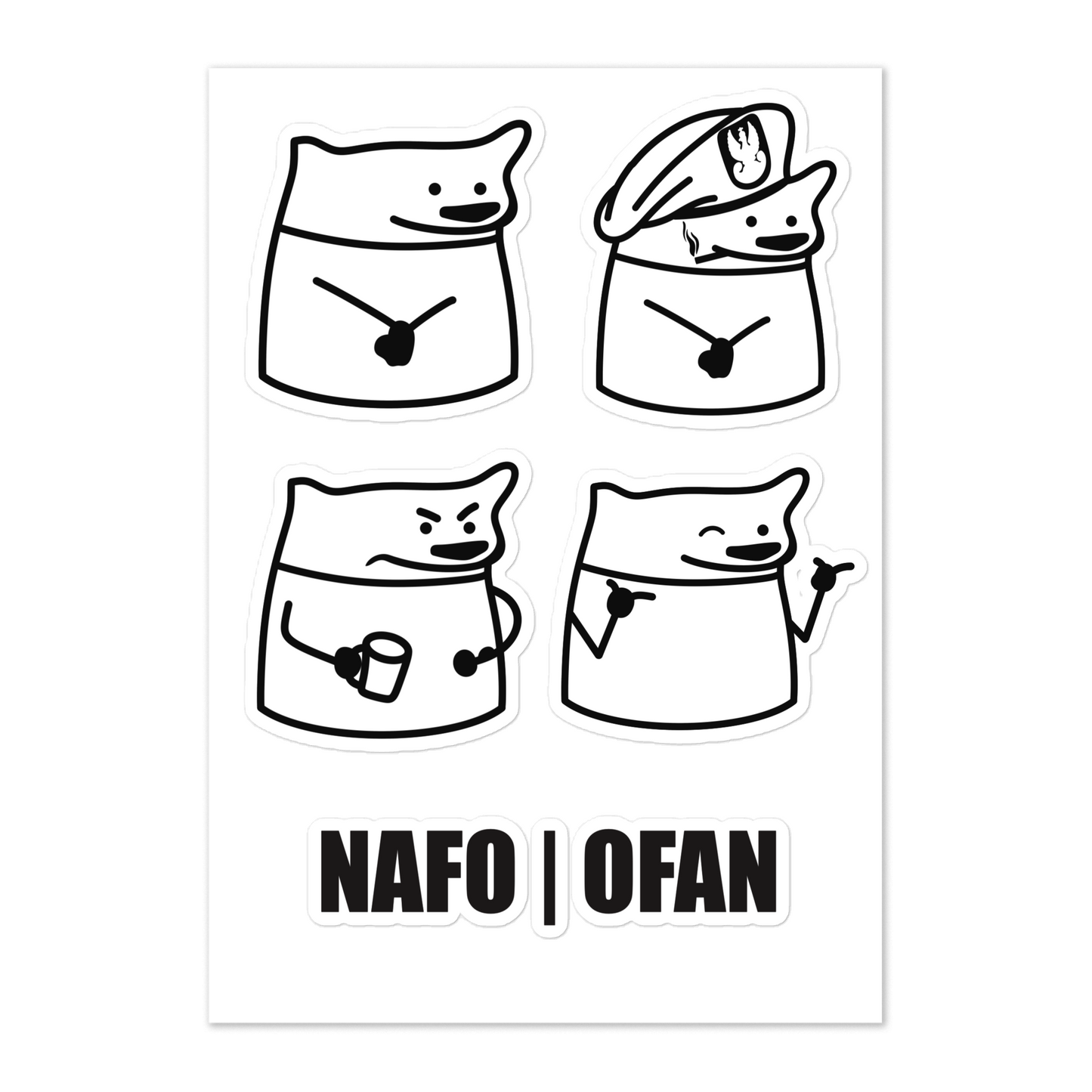NAFO Fella Sock Character Sticker Sheet #1