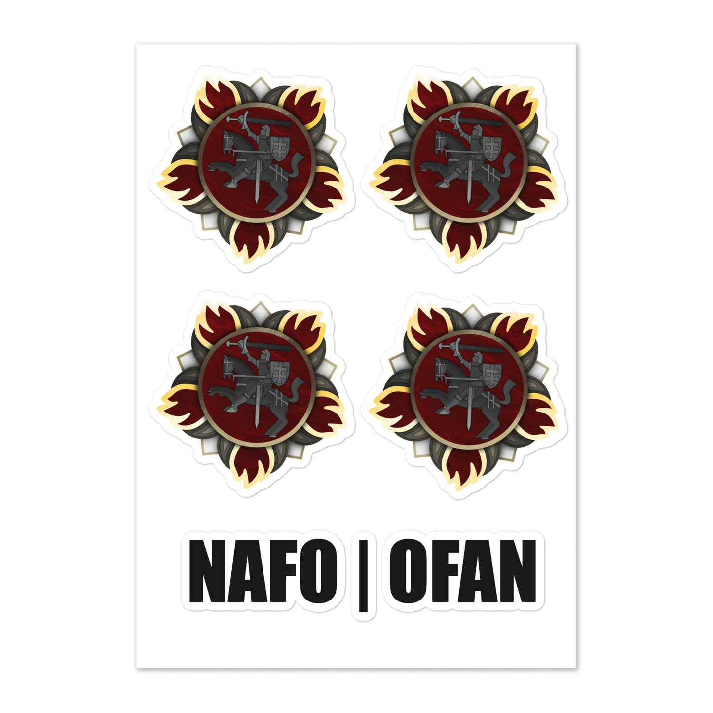 NAFO Star of Diplomacy Recipient Sticker Sheet