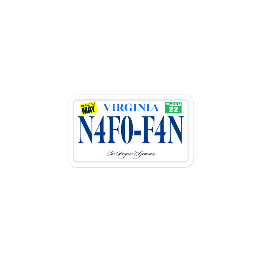 NAFO OFAN License Plate Sticker