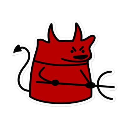 NAFO Devil Fella Sock Character Sticker