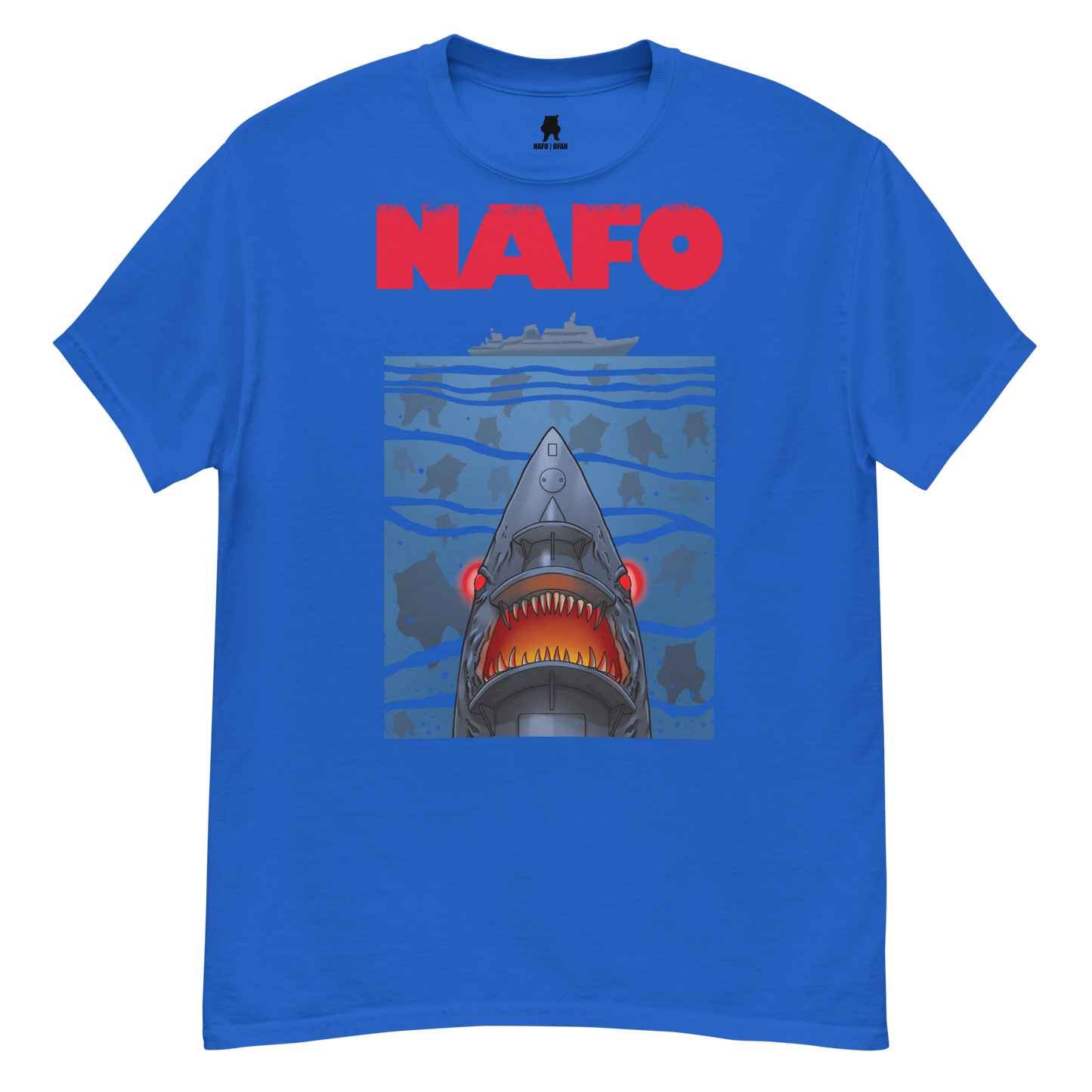 NAFO x Grandpa Yurko Shark Drone Ship T-Shirt