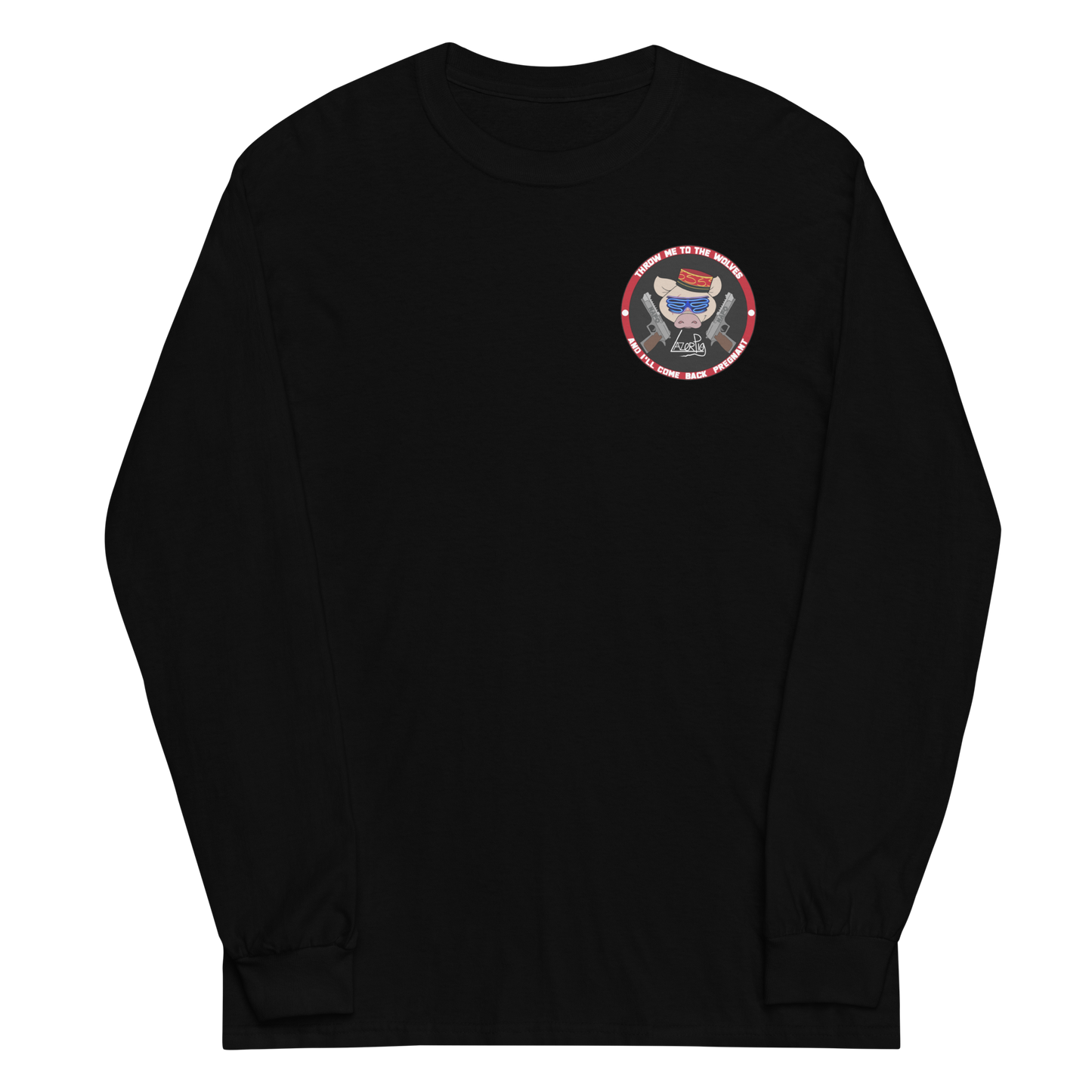 LazerPig x NAFO Throw Me to the Wolves Long Sleeve T-Shirt