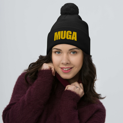 NAFO Make Ukraine Great Again Pom-Pom Beanie