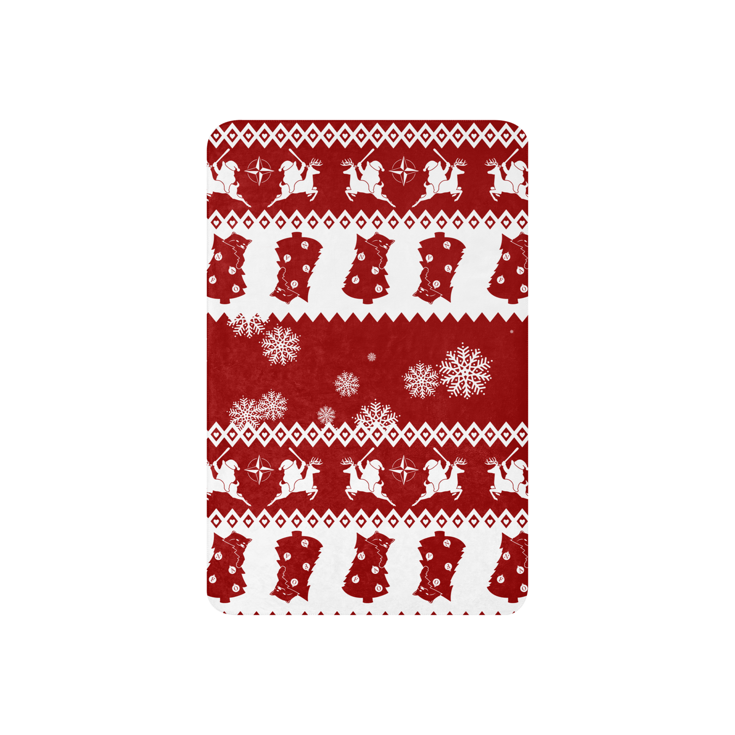 NAFO Holiday Pattern Sherpa blanket