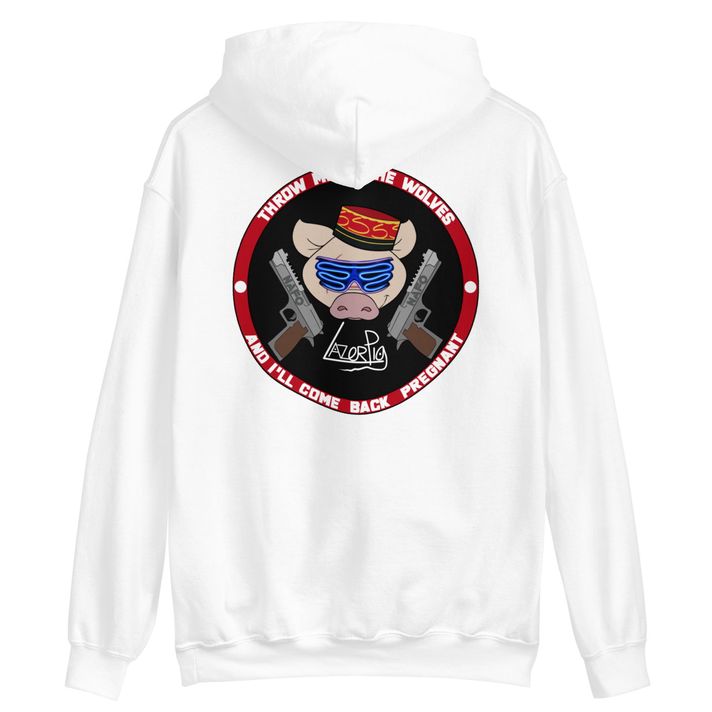 LazerPig x NAFO Throw Me to the Wolves Hoodie