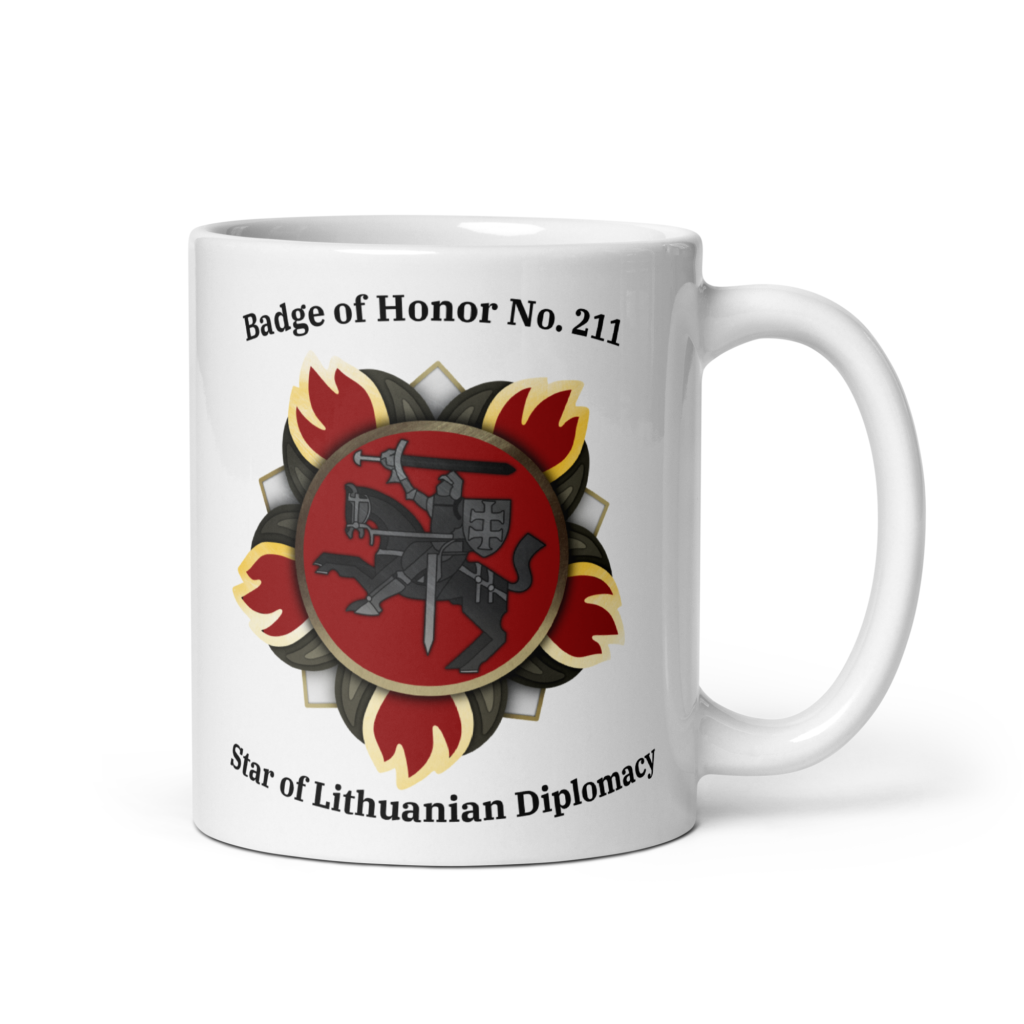 NAFO Star of Diplomacy Recipient Mug – North Atlantic Fella Organization