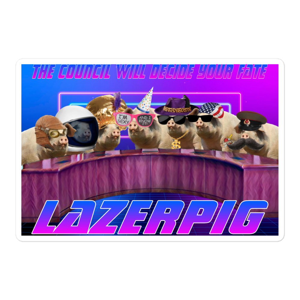 LazerPig Council Sticker