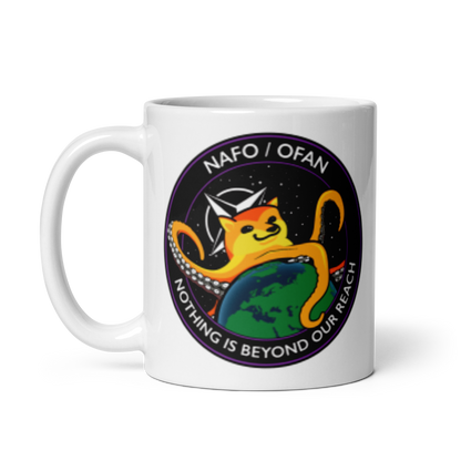 NAFO Nothing is Beyond Our Reach White Mug
